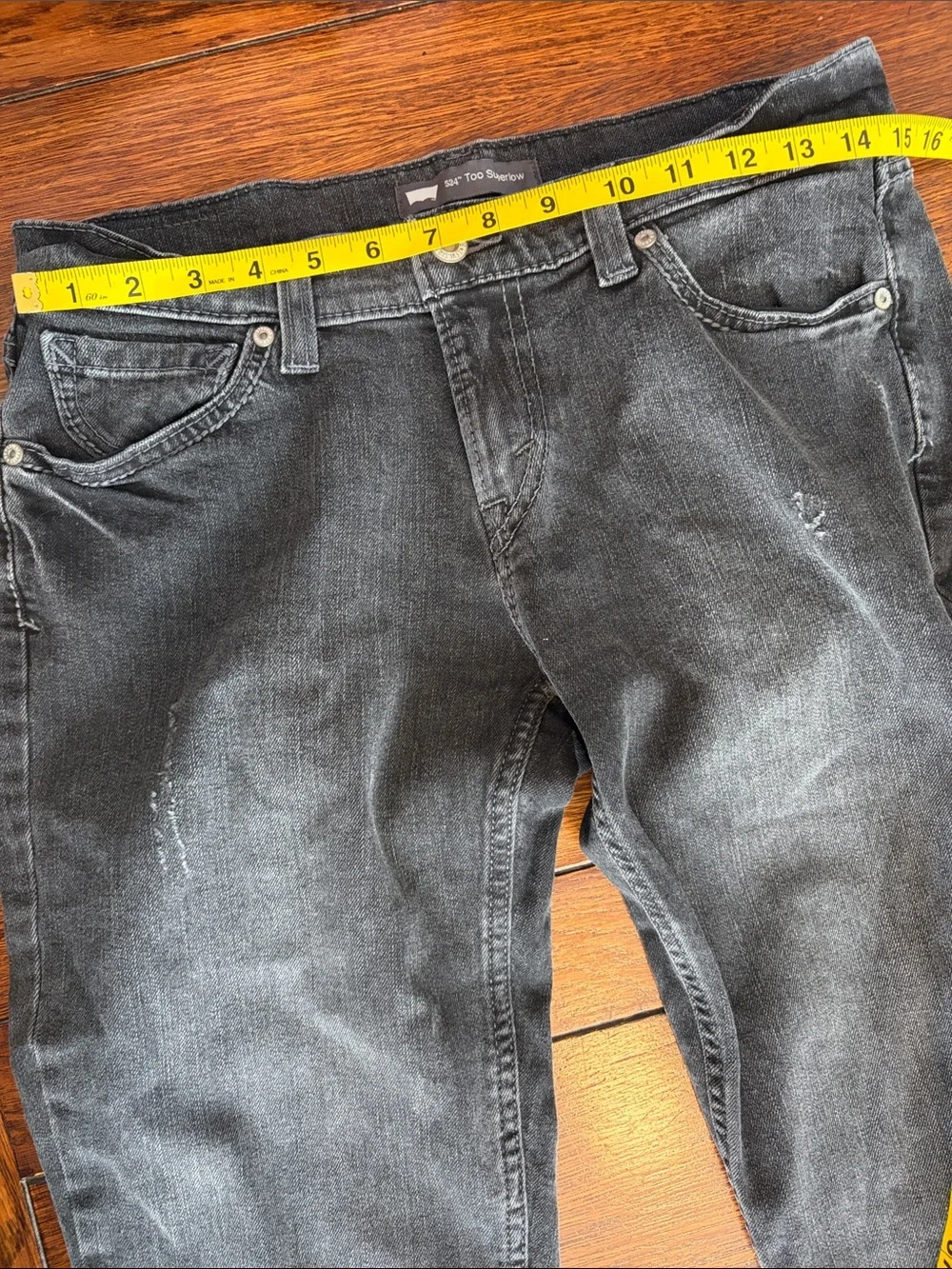 Levi's  Slim Straight Black Washed Jeans